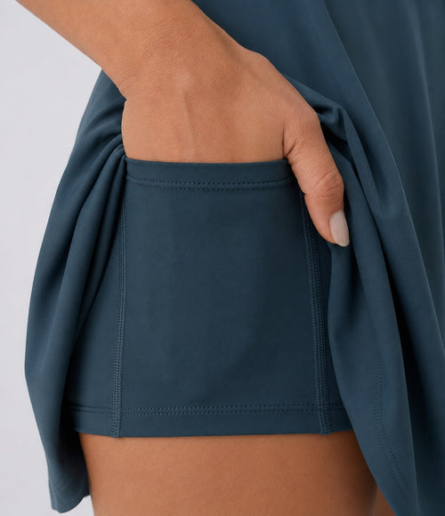 Backless Active Dress with Built-In Shorts | 4-Way Stretch & Buttery Soft