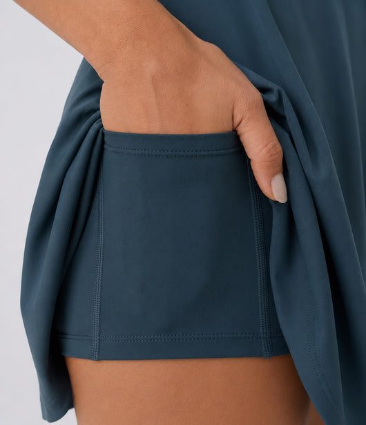 Backless Active Dress with Built-In Shorts | 4-Way Stretch & Buttery Soft
