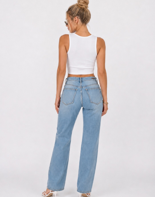 Ribbed Tank Top with Built-In Bra | Soft Stretch & No Bra Needed