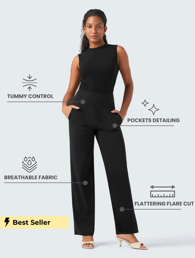 Performance Stretch Work Pants | Comfortable & Figure Shaping