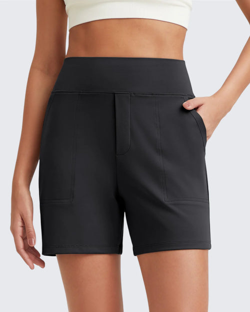 High-Waist Tailored Shorts | Stretch Fabric & Tailored Look